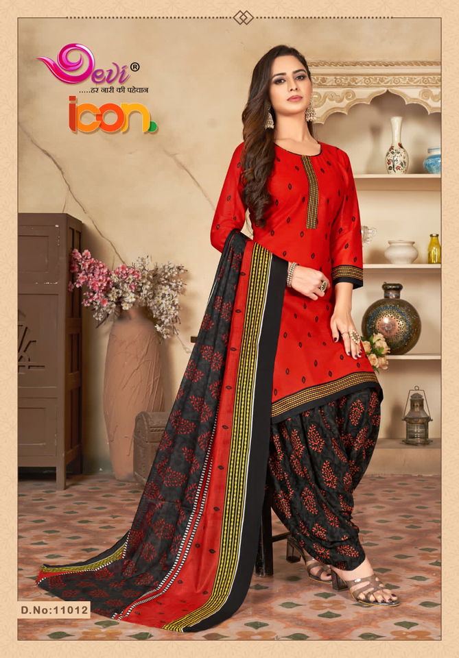 Devi Icon 11 Latest Regular Wear Heavy Printed Cotton Dress Material Collection